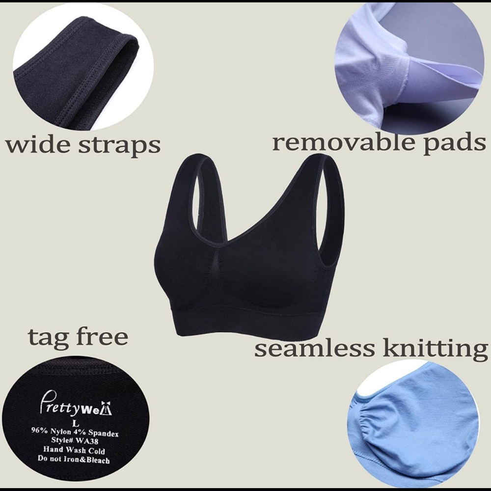 PRETTYWELL Sleep/Sports/Yoga Bra